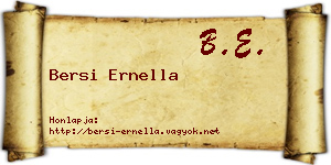 Bersi Ernella névjegykártya